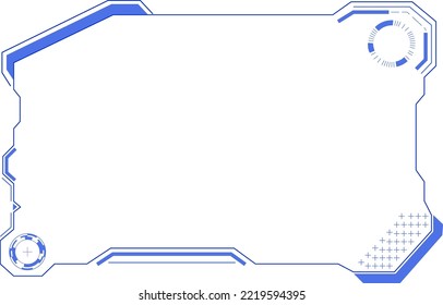 Frame E with digital cyber motif