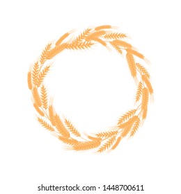 Frame from ears. Vector illustration on white background.