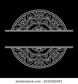 Frame in eastern tradition. Stylized with henna tattoos decorative pattern for decorating covers for book, notebook, casket, magazine, postcard and folder. Flower border in mehndi style.