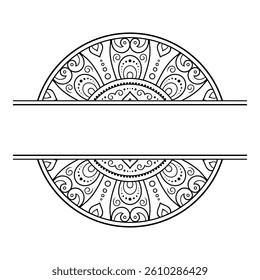 Frame in eastern tradition. Stylized with henna tattoos decorative pattern for decorating covers for book, notebook, casket, magazine, postcard and folder. Flower border in mehndi style.
