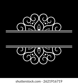 Frame in eastern tradition. Stylized with henna tattoos decorative pattern for decorating covers for book, notebook, casket, magazine, postcard and folder. Flower border in mehndi style.
