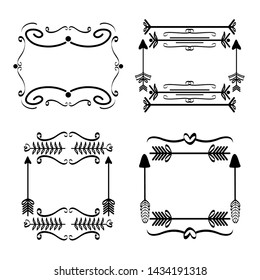 frame edges with lines boho style