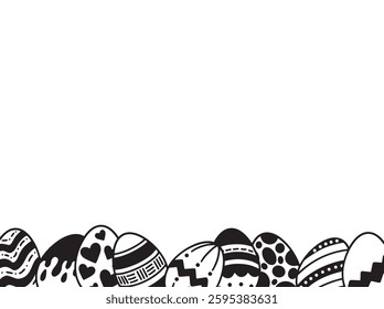 Frame Egg Easter Border Line Art