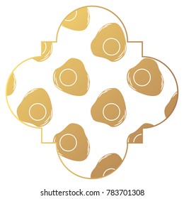 frame with eggs pattern background