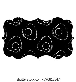 frame with eggs pattern background