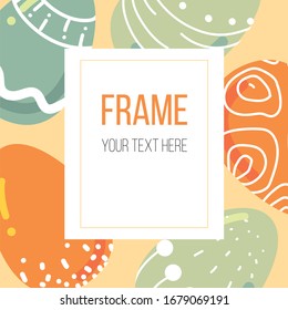 
Frame. The eggs. Vector. Abstraction. Christ is risen. 
For the text. Template.