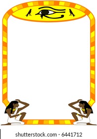 Frame in the Egyptian style - a vector