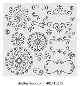 Frame elements design. Vector illustration