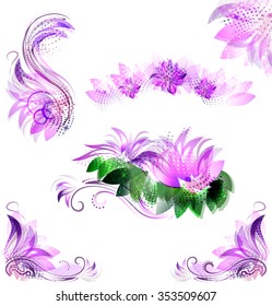 Frame elements in luxury style  