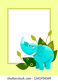 Frame with elephant