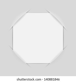 Frame With Empty Page. Place For Photo. Vector Illustration