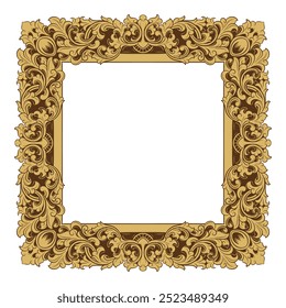 frame engraved floral vector element decoration