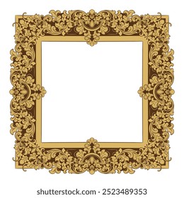 frame engraved floral vector element decoration