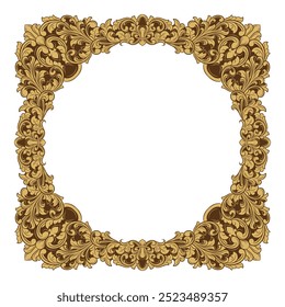 frame engraved floral vector element decoration