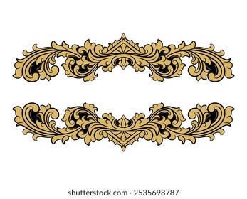 Marco grabado floral elemento de Vector decoración