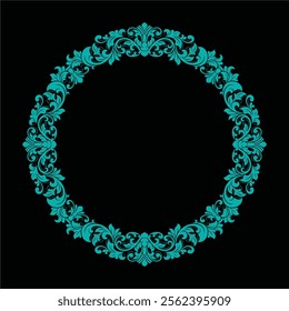 frame engraved floral vector element decoration