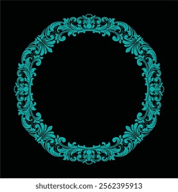 frame engraved floral vector element decoration