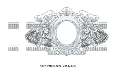 Frame Engraving vector