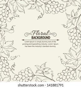 Frame engraving. Vector illustration.