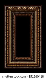Frame with ethnic handmade ornament for your design