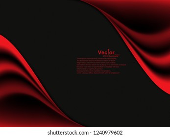 Frame fabric red abstract background black concept art