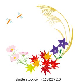  frame of fall flowers 