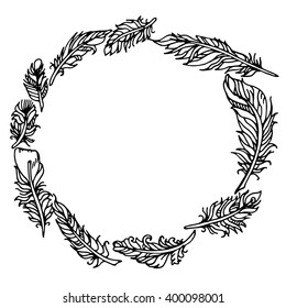 Frame of feathers