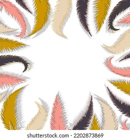 frame of feathers vector background bird illustration