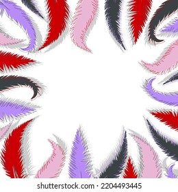 frame of feathers vector background bird illustration