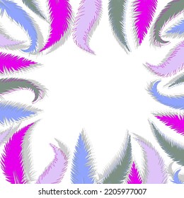frame of feathers vector background bird illustration