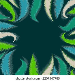 frame of feathers vector background bird illustration