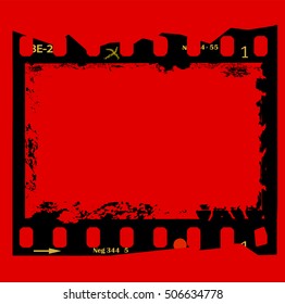 frame of film, grungy photo frame,with free copy space,vector