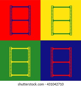 Frame film. Vector. Pop Art.