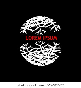 Frame with fir branches. Vector
