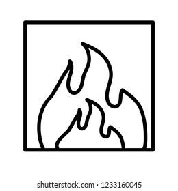 frame Fire Line Icon
