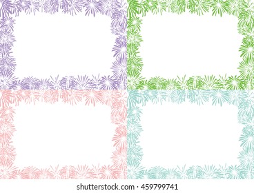 Frame of fireworks pattern