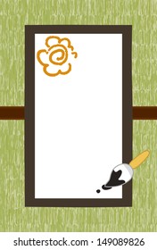 Frame of the first writing of the New Year in Japan