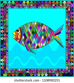 frame and fish