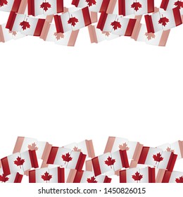 frame with flags of canada