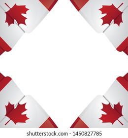 frame with flags of canada