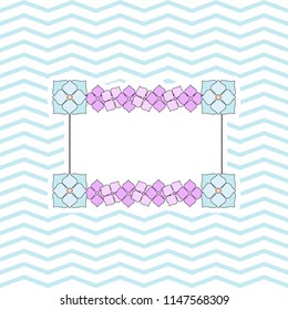 Frame of flat flower corner