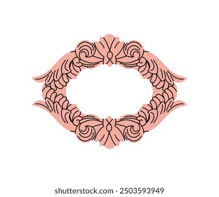 Frame in flat style. Hand drawn vector illustration.