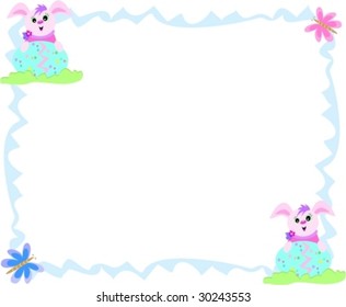 Frame of Floppy Ear Rabbit Vector