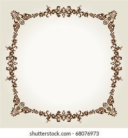 Frame floral background.