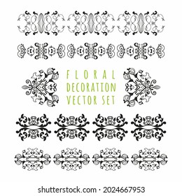 frame floral border decoration element