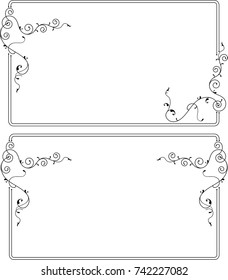 Frame floral Border Decorative Design Vector Art Illustration