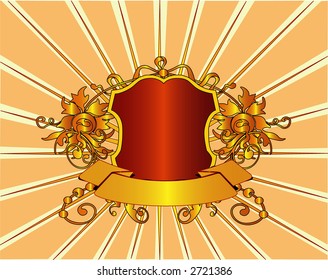 frame with floral decoration, vector illustration