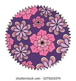 frame with floral design
