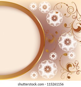 Frame with floral design