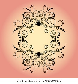 Frame with floral elements